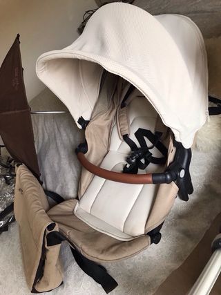 Carrito de bebé doble con accesorios