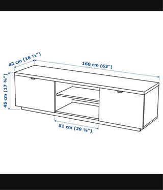 Mueble TV Ikea Byas Blanco