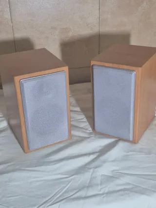 Altavoces Speaker System Marrón y Plata