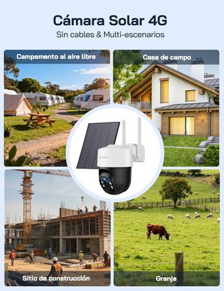 Cámara vigilancia exterior Solar 4G