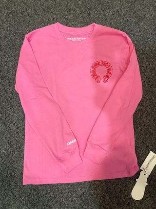 Chrome Hearts Camiseta Manga Larga Rosa