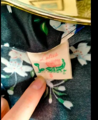 Batín/Kimono Negro Estampado Talla S