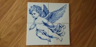 Painel de azulejos pintados à mão