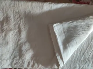 Lenzuolo matrimoniale piano misto lino bianco