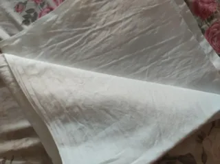 Lenzuolo matrimoniale piano misto lino bianco