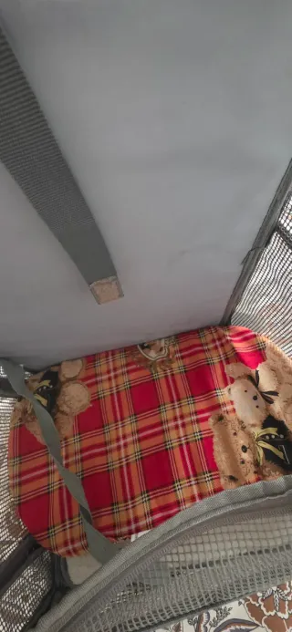 Mochila de viaje para perrito gris