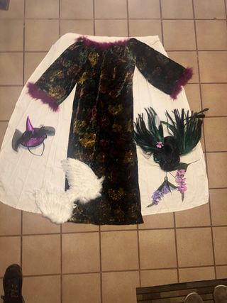 Disfraz Bruja Terciopelo Talla S/M Accesorios