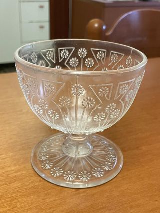 Coppetta vintage in vetro decorata