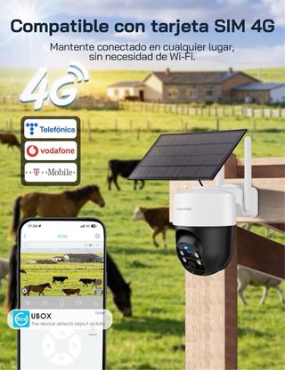 Cámara vigilancia exterior Solar 4G