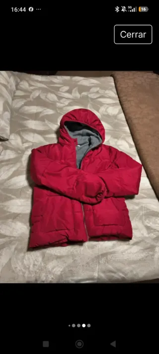 Abrigo acolchado niño rojo