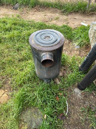 Estufa de leña antigua