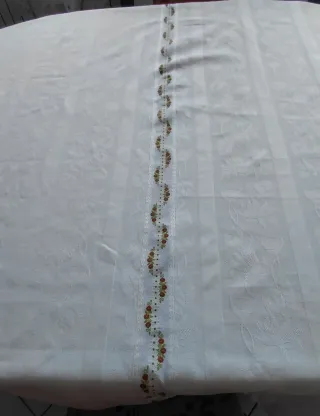 Tovaglia rettangolare vintage in cotone  lavorato