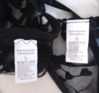 Conjunto Lencería Negro Talla L