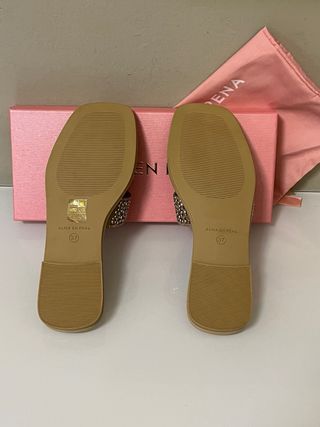 Ciabatte Alma en Pena Beige/Oro Tg 37