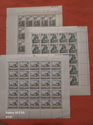 3 Hojas Sellos Correos España Nuevos