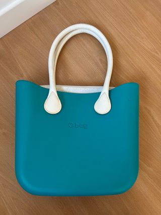 Borsa O bag azzurra e bianca