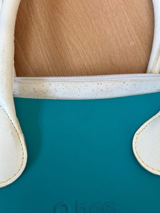 Borsa O bag azzurra e bianca