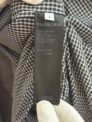 Chaqueta Balenciaga Cuadros Acolchada