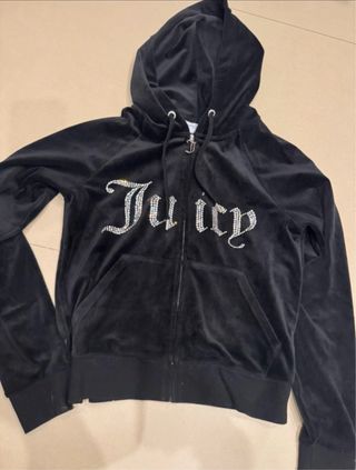 Felpa Juicy Couture nera con strass Originale