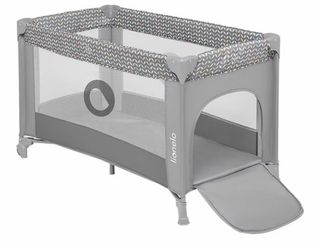 Cuna de viaje plegable gris