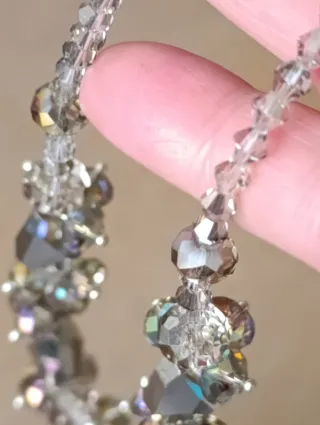 Conjunto Vintage Gargantilla y Anillo Cristal