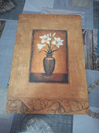 Cuadro de flores en jarrón