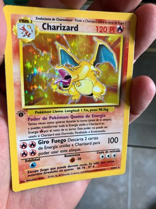 Carta Pokémon Charizard 1ª Edición Español