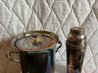 Cubitera y Coctelera de Plata