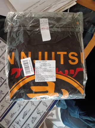 Camiseta Ninjutsu Negra y Naranja