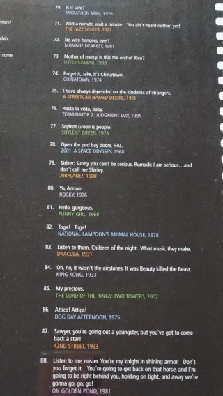 Póster enmarcado Citas de Películas