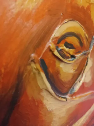 Quadro rosa rossa e grigia