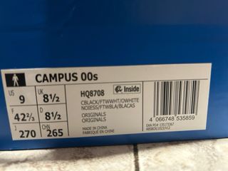 Adidas Campus Zapatillas Negras Blancas