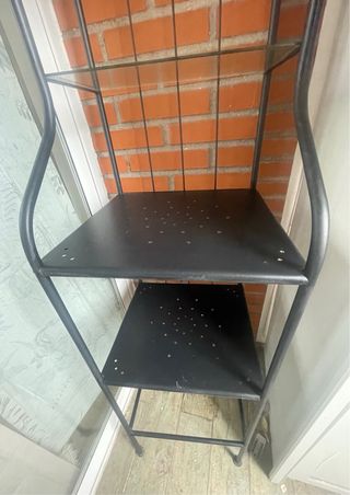 Scaffalatura in ferro battuto nero