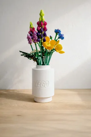 Vaso Lego Botanicals Branco Cilindrico