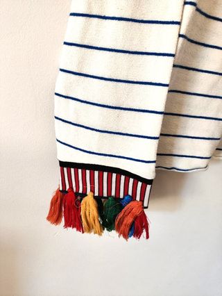 Jersey rayas con flecos multicolor