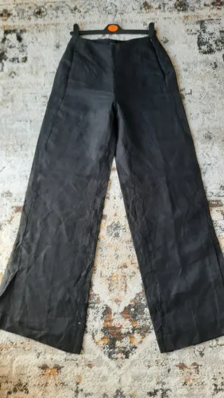 Pantalón ancho negro Massimo Dutti Talla XS