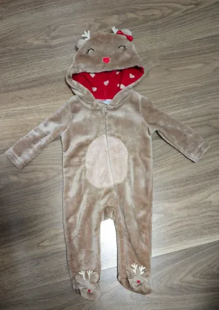 Buzo bebé reno con capucha