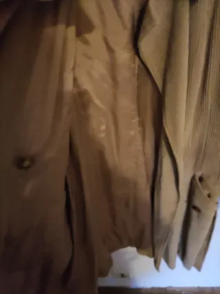 Gabardina de pana beige/marrón