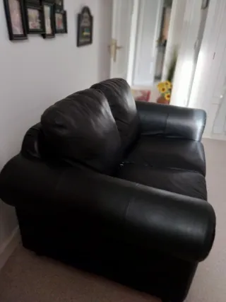 Sofá 2 plazas Nike cuero negro