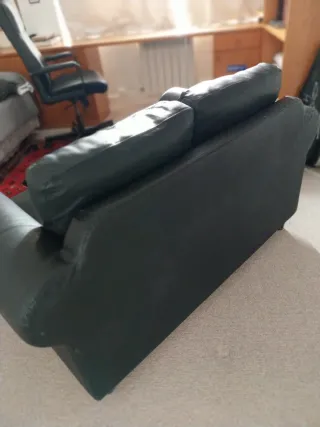 Sofá 2 plazas Nike cuero negro