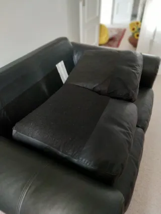 Sofá 2 plazas Nike cuero negro