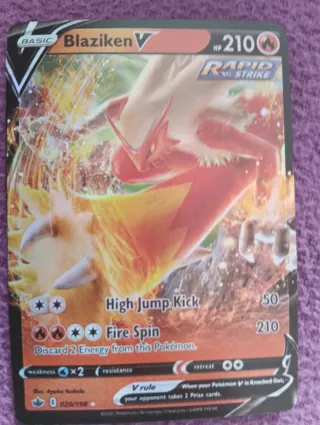 Carta Pokémon Blaziken V 210 HP