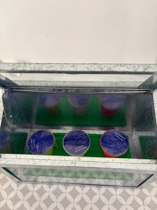 Mini invernadero para cocina de metal y cristal