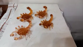 Scorpione Murano Foglia Oro