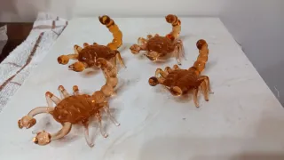 Scorpione Murano Foglia Oro