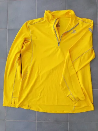 Sudadera Salomon Amarilla Media Cremallera