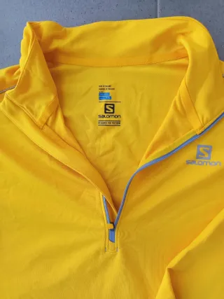 Sudadera Salomon Amarilla Media Cremallera