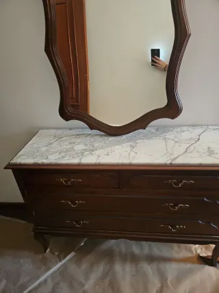 Cómoda Vintage Madera y Mármol