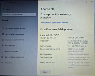 Lenovo IdeaPad 110 Portátil Negro