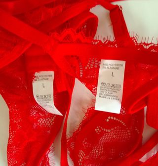 Conjunto Lencería Rojo Talla L